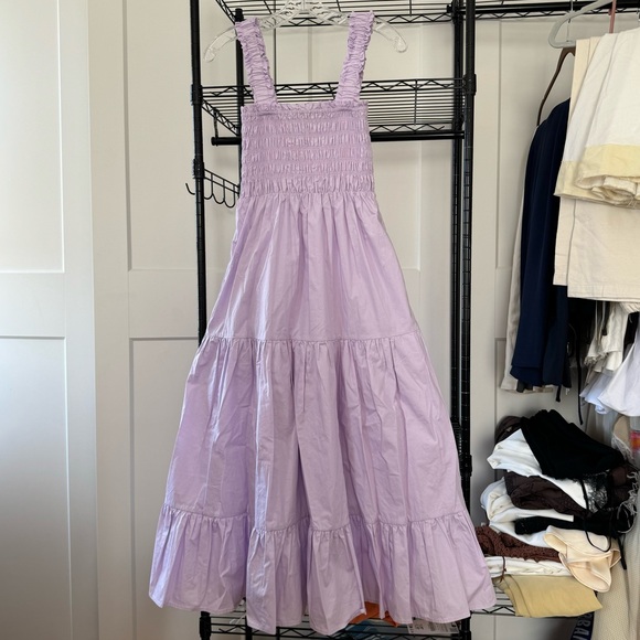 O.P.T Lavender Poplin Maxi Midi Dress Size XS/S - Picture 2 of 5